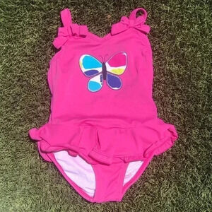 Crazy 8 Hot Pink One Piece Swimsuit 6-12M
